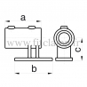 Raccord tubulaire Patte de fixation avec platine Vertical (144) pour un assemblage tubulaire. Double galvanisation. FitClamp