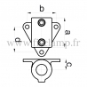 Raccord tubulaire Patte de fixation avec platine triangulaire (146) pour un assemblage tubulaire. Double galvanisation. Plan