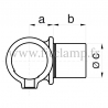Tube clamp fitting 147 for tubular structures: Internal swivel tee
