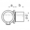 Conector tubular 147: T corto racor macho para montaje tubular. Se montan con una simple llave Allen.