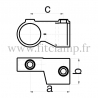 Tube clamp fitting 148 for tubular structures: Short swivel tee