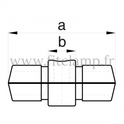 Conector tubular 150: Manguito interior para montaje tubular. Se montan con una simple llave Allen.