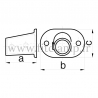 Conector tubular 152: Base inclinada 0°-11° para montaje tubular. Se montan con una simple llave Allen