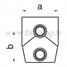 Conector tubular 153: T corto inclinado 0°-11° para montaje tubular. Se montan con una simple llave Allen.