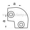 Conector tubular 154: T corto inclinado 0°-11° para montaje tubular. Se montan con una simple llave Allen