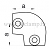 Tube clamp fitting 154 for tubular structures: Short tee 0-11°