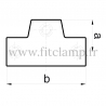 Tube clamp fitting 155 for tubular structures: Slope long tee 0-11°