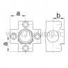 Tube clamp fitting 158  for tubular structures: Four-way cross