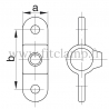 Tube clamp fitting 167M for tubular structures: Double male inline swivel