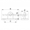 Raccord Patte piètement orientable (169M) pour structure tubulaire