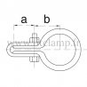 Raccord tubulaire Bague simple fixation grillage (170) pour un assemblage tubulaire. Double galvanisation. plan