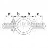 Tube clamp fitting 171: Double-sided mesh panel clip for tubular structures