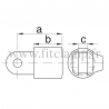 Tube clamp fitting 173F for tubular structures: Female swivel