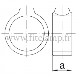 Conector tubular 179: Abrazadera para montaje tubular