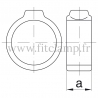 Raccord tubulaire Bague de serrage (179) pour un assemblage tubulaire. Double galvanisation. Plan