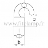 Raccord tubulaire Crochet (182) pou un assemblage tubulaire. Double galvanisation. Plan