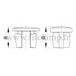 Tube clamp fitting 184: Steel tube plug for tubular structures
