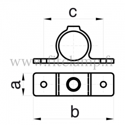 Raccord tubulaire Bague de fixation double (198) pour un assemblage tubulaire. Double galvanisation. plan