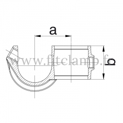 Conector tubular 201: Cruz girada abierta para montaje tubular