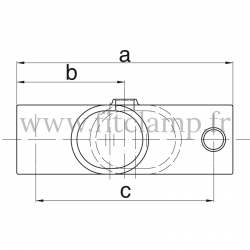 Tube clamp fitting 256Z for tubular structures: Slope cross, middle rail 11-29°