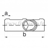 Tube clamp fitting 130 for tubular structures : Angle cross, compatible for use with 3 tubes