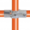 Conector tubular 119A: Cruz 90° bis compatible. FitClamp. No es necesario soldar o atornillar las piezas.