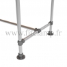 Table standard en structure tubulaire C42 acier galvanise - Piètement raccord tubulaire platine. FitClamp