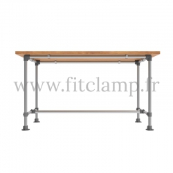 Table renforcée en structure tubulaire C42 acier et raccord tubulaire. FitClamp
