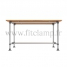 C42 Reinforced table in tubular structure: Industrial style. Easy to install.