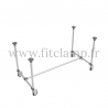 B34 Standard table in tubular structure: Industrial style. With Weels