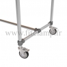 Table standard en structure tubulaire B34. Piètement roulette. FitClamp