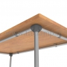 Table renforcée en structure tubulaire B34 acier galvanisé. Raccord tubulaire angle. FitClamp