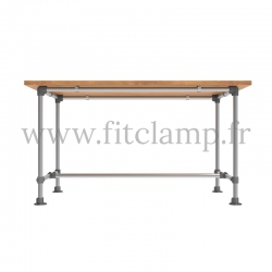 B34 Reinforced table in tubular structure: Industrial style. FitClamp