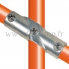 Tube clamp fitting 130 for tubular structures: Angle cross, compatible for use with 3 tubes