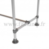 D48 Reinforced table in tubular structure: Industrial style. Foot option : Plate 131