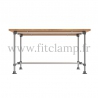 Table renforcée en structure tubulaire D48. Acier galvanisé. FitClamp