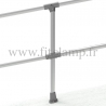 Angled barrier post 0-11° - Extension: C42 tubular structure. Foot tube clamp fitting: C152