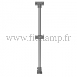 Tubular upright barrier post - Extension: C42 Tubular structure. FitClamp