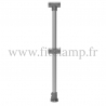 Tubular upright barrier post - Extension: C42 Tubular structure. FitClamp