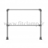 Barrière droite D48 simple. Garde-corps en structure tubulaire. FitClamp