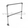 Barrière droite D48 simple. Garde-corps en structure tubulaire. FitClamp. Raccord tubulaire facile à installer