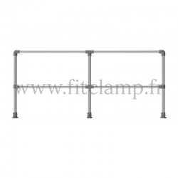 Upright tubular barrier - Double: D48 tubular structure. FitClamp