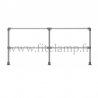 Barrière droite D48 double - garde-corps en structure tubulaire. Fitclamp