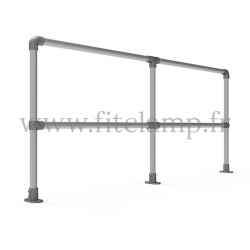 Upright tubular barrier - Double: D48 tubular structure