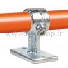 Raccord tubulaire Patte de fixation traversante (143) pour un assemblage tubulaire. Double galvanisation