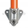 Tube clamp fitting 146 for tubular structures: Side palm fixing. With double galvanized protection.