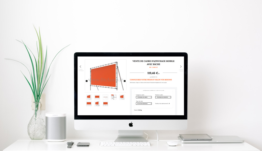 Structure d'Affichage XL avec Bâche - Bache Tendue - Fitclamp