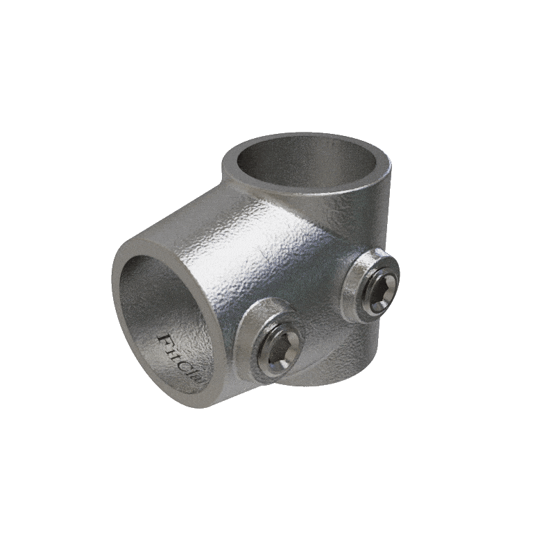 raccord tubulaire T court incliné 0-11° fitclamp pour tube rond